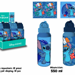 BORRACCIA ALLUMINIO CON CANNUCCIA 550 ML STITCH